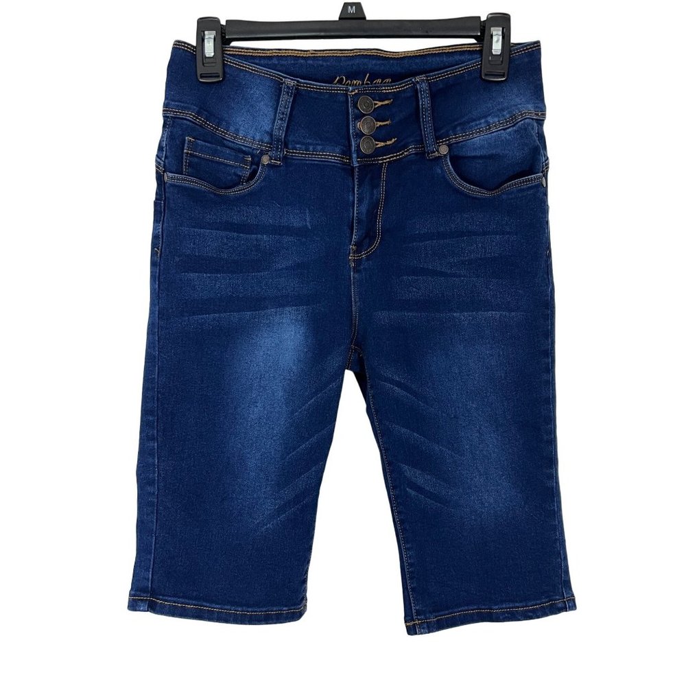 Bamboo Woman 11/12 "UCLA Blue" royal blue 3 Button high waist Bermuda shorts